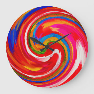 Grande Horloge Ronde Art Abstrait n° 15