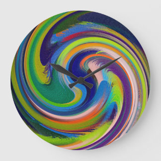 Grande Horloge Ronde Art Abstrait n° 18