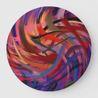 Grande Horloge Ronde Art Abstrait n° 19