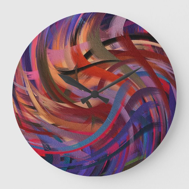 Grande Horloge Ronde Art Abstrait n° 19 (Recto)