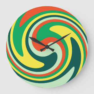 Grande Horloge Ronde Art Abstrait n° 2