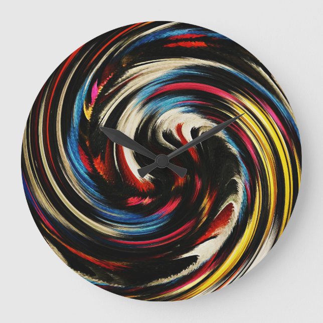Grande Horloge Ronde Art Abstrait n° 24 (Recto)