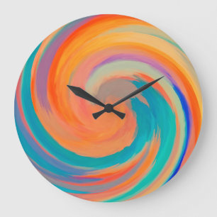 Grande Horloge Ronde Art Abstrait n° 7