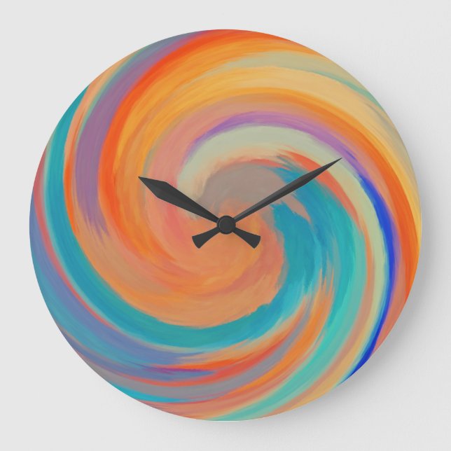 Grande Horloge Ronde Art Abstrait n° 7 (Recto)