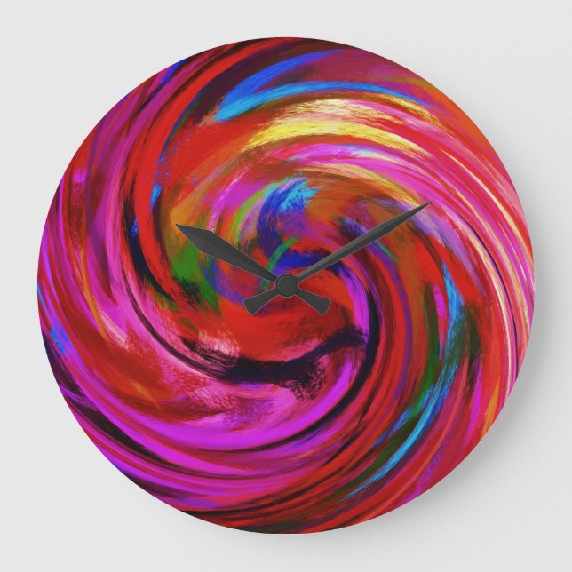 Grande Horloge Ronde Art Abstrait n° 9 (Recto)