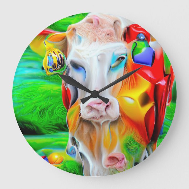 Grande Horloge Ronde Art Agricole Surreal (Recto)