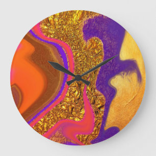 Grande Horloge Ronde art de couleur vibratoire