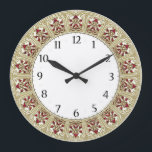 Grande Horloge Ronde Art Deco Elegant Wall<br><div class="desc">Great clock design. You will love it like others. Be free to use this design for other product you like or to customize and add your text. Follow me for more. Thank you. Have a nice day.</div>
