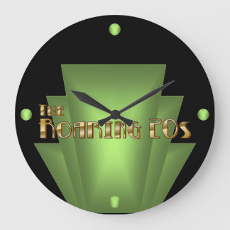 Grande Horloge Ronde Art déco vert