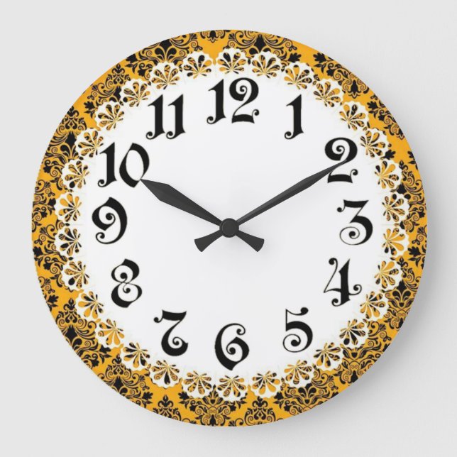 Grande Horloge Ronde Art Deco Wall (Recto)