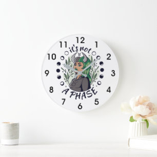 Grande Horloge Ronde Art gothique alternatif pour filles Ce n'est pas u