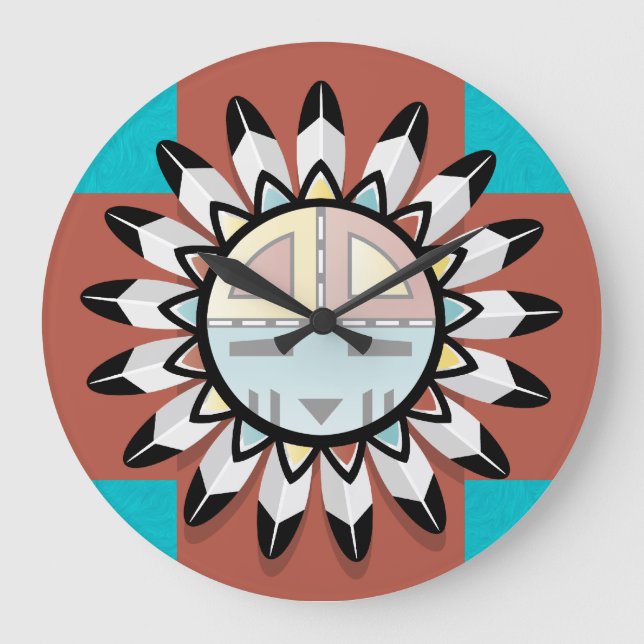 Grande Horloge Ronde Art Hopi mask (Recto)