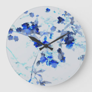 Grande Horloge Ronde Art moderne et tendance de la motif florale / fleu