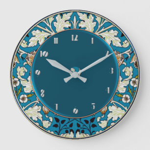 Grande Horloge Ronde Art Nouveau Floral