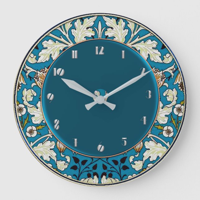 Grande Horloge Ronde Art Nouveau Floral (Recto)