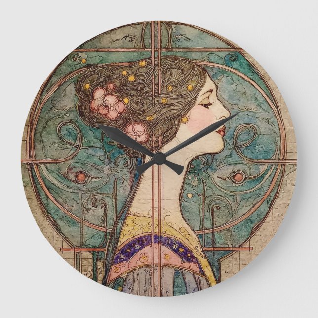Grande Horloge Ronde Art Nouveau Model  (Recto)