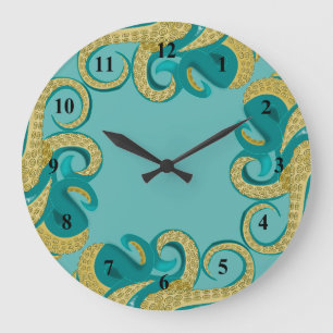 Grande Horloge Ronde Art octopique