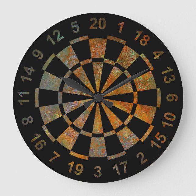 Grande Horloge Ronde Art Rustique Industriel Rouillé (Recto)