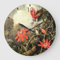 Art vintage de colibris et de passiflores