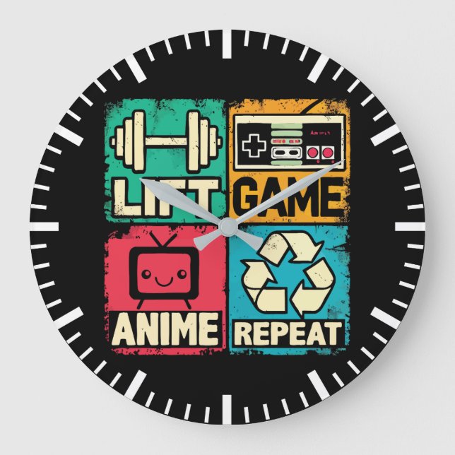 Grande Horloge Ronde Ascenseur, Jeu, Anime, Répéter (Recto)