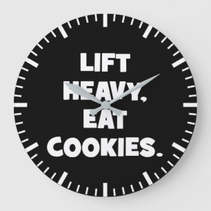 Grande Horloge Ronde Ascenseur Lourds, Mangez Des Cookies - Drôle - Ent