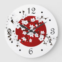 Asie Floral blanc cerisier rouge
