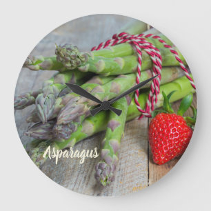 Grande Horloge Ronde Asperges vertes aux fraises