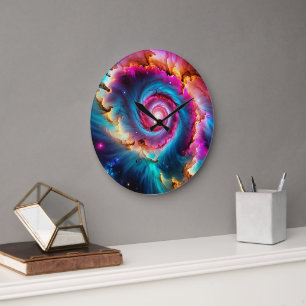 Grande Horloge Ronde « Astralis » - Nébuleuse et galaxies