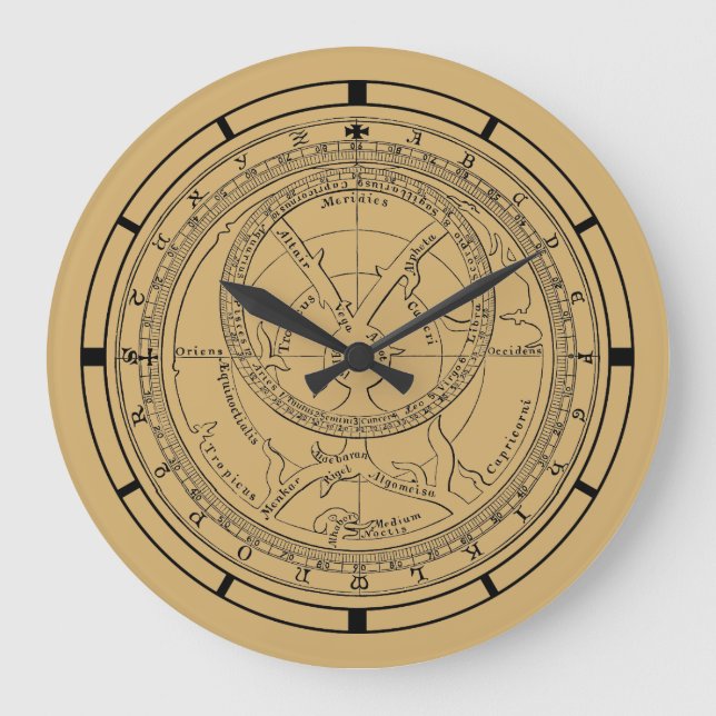 Grande Horloge Ronde Astrolabe de Chaucer vers 1900 (Recto)
