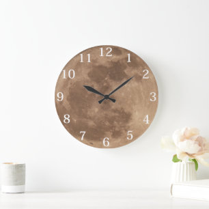 Grande Horloge Ronde Astrologie Lune Rouge Pleine lune Eclipse lunaire