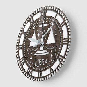 Grande Horloge Ronde Astrologie/signe zodiaque/bibliothèque