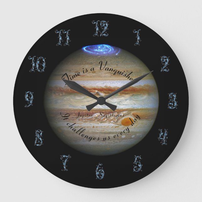 Grande Horloge Ronde Astronomie de la planète Jupiter Sagittarius Nouve (Recto)