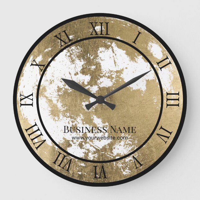 Grande Horloge Ronde Astronomie moderne de la lune d'or (Recto)