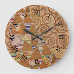 Grande Horloge Ronde Attente par Klimt Art Nouveau victorien antique