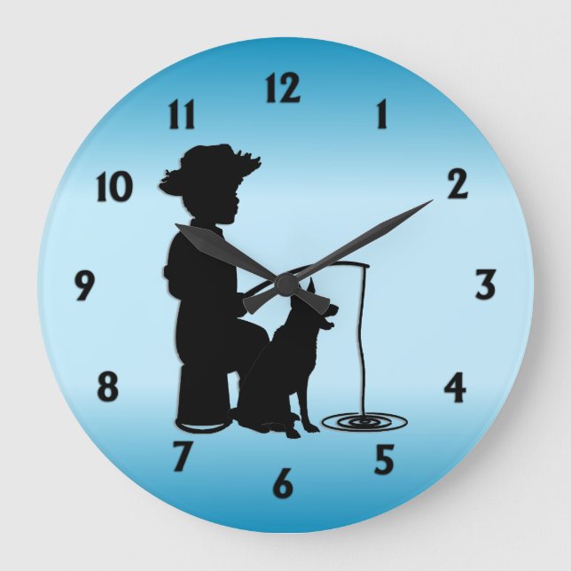 Grande Horloge Ronde Au trou de pêche (Recto)