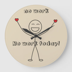 Grande Horloge Ronde Aucun de travail AMUSEMENT heureux reconnaissant