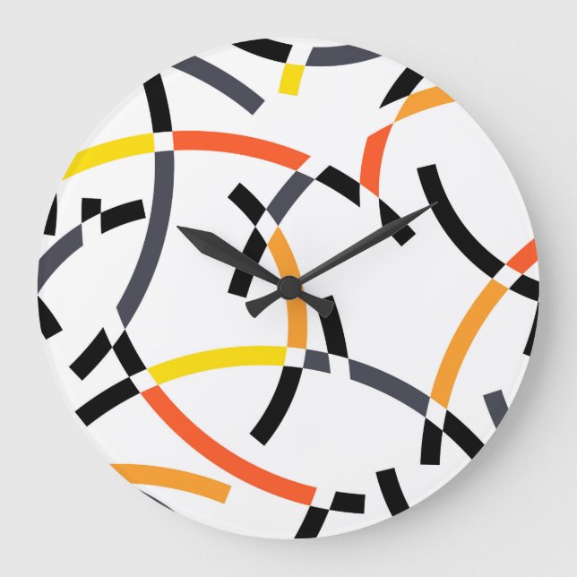 Grande Horloge Ronde Audacieux, cool, tendance, joueuse, urbain, art mo (Recto)