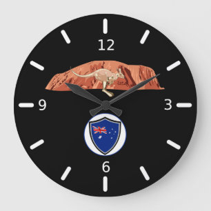 Grande Horloge Ronde Australian flag large clock