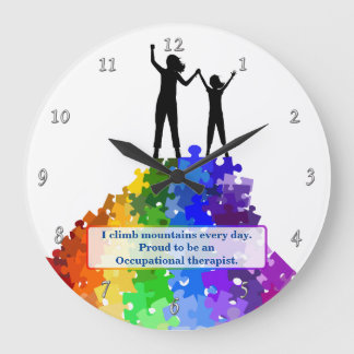 Grande Horloge Ronde Autisme Support Escalade Nouvelles hauteurs