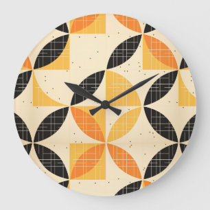 Grande Horloge Ronde Automne moderne du milieu du siècle