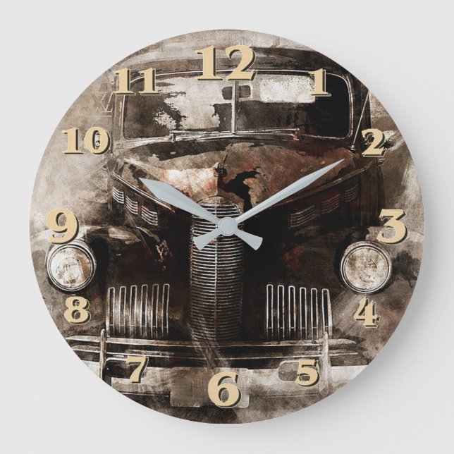 Grande Horloge Ronde Automobile vintage (Recto)