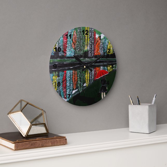 Grande Horloge Ronde Autumn Reflection Painting by Alfred Fox (Bureau)