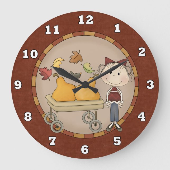 Grande Horloge Ronde Autumn Wall Clock (Recto)