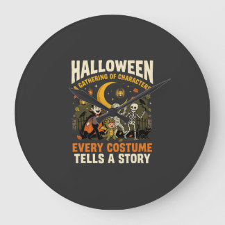 Grande Horloge Ronde Aventure de nuit de costume d'Halloween
