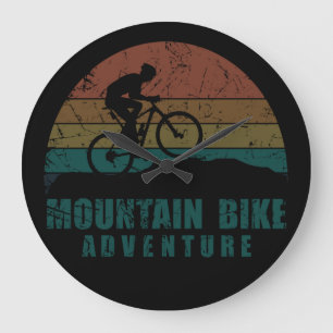 Grande Horloge Ronde Aventure VTT Vintage - Cyclisme sur Montagne