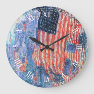 Grande Horloge Ronde Avenue sous la pluie de Frederick Childe Hassam