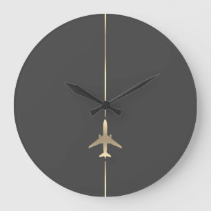 Grande Horloge Ronde Aviation minimaliste