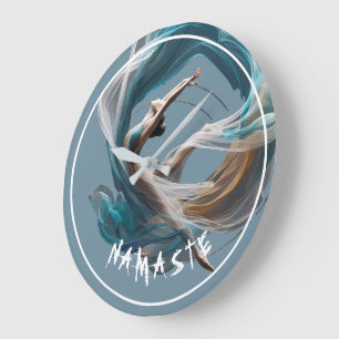 Grande Horloge Ronde Avion Air Yoga Instructeur Pilates Fitness