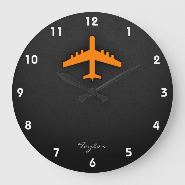 Grande Horloge Ronde Avion orange (Recto)