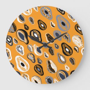 Grande Horloge Ronde Avocado Love : Style Vintage bio